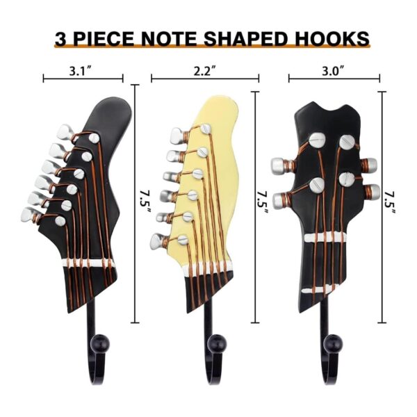 Vintage Guitar Shaped Decorative Hooks Rack-2