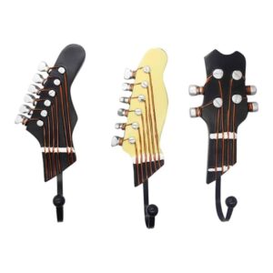 KUNGYO - Vintage Guitar Shaped Decorative Hooks Rack