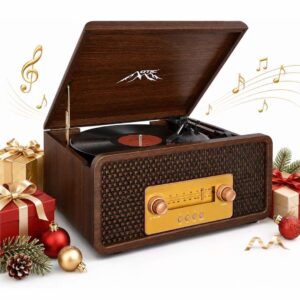 OTIC Vinyl Record Player with Speaker